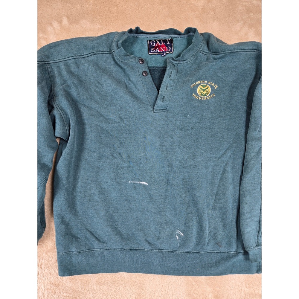 Colorado State University Rams Green‎ Galt Sand Pullover Sweatshirt Men Large